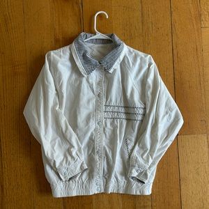 Be In The Current Seen Jacket ~ White + Navy ~ Size L